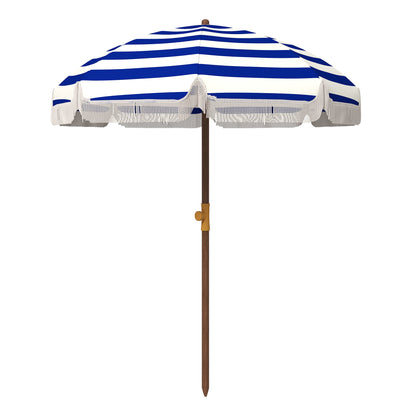 Portable Outdoor Beach Umbrella Blue Strips