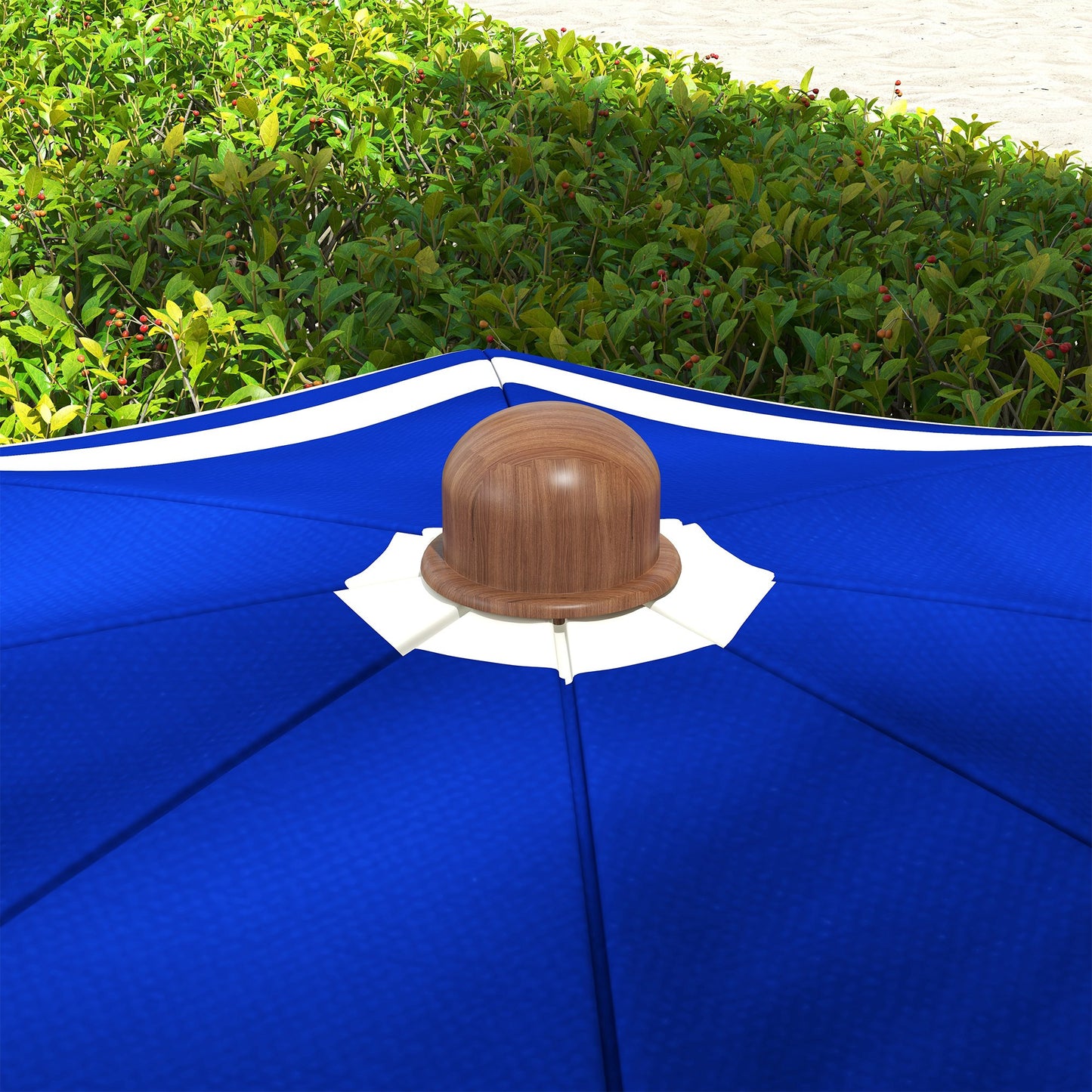 Portable Outdoor Beach Umbrella Blue Strips