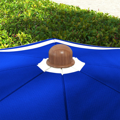 Portable Outdoor Beach Umbrella Blue Strips